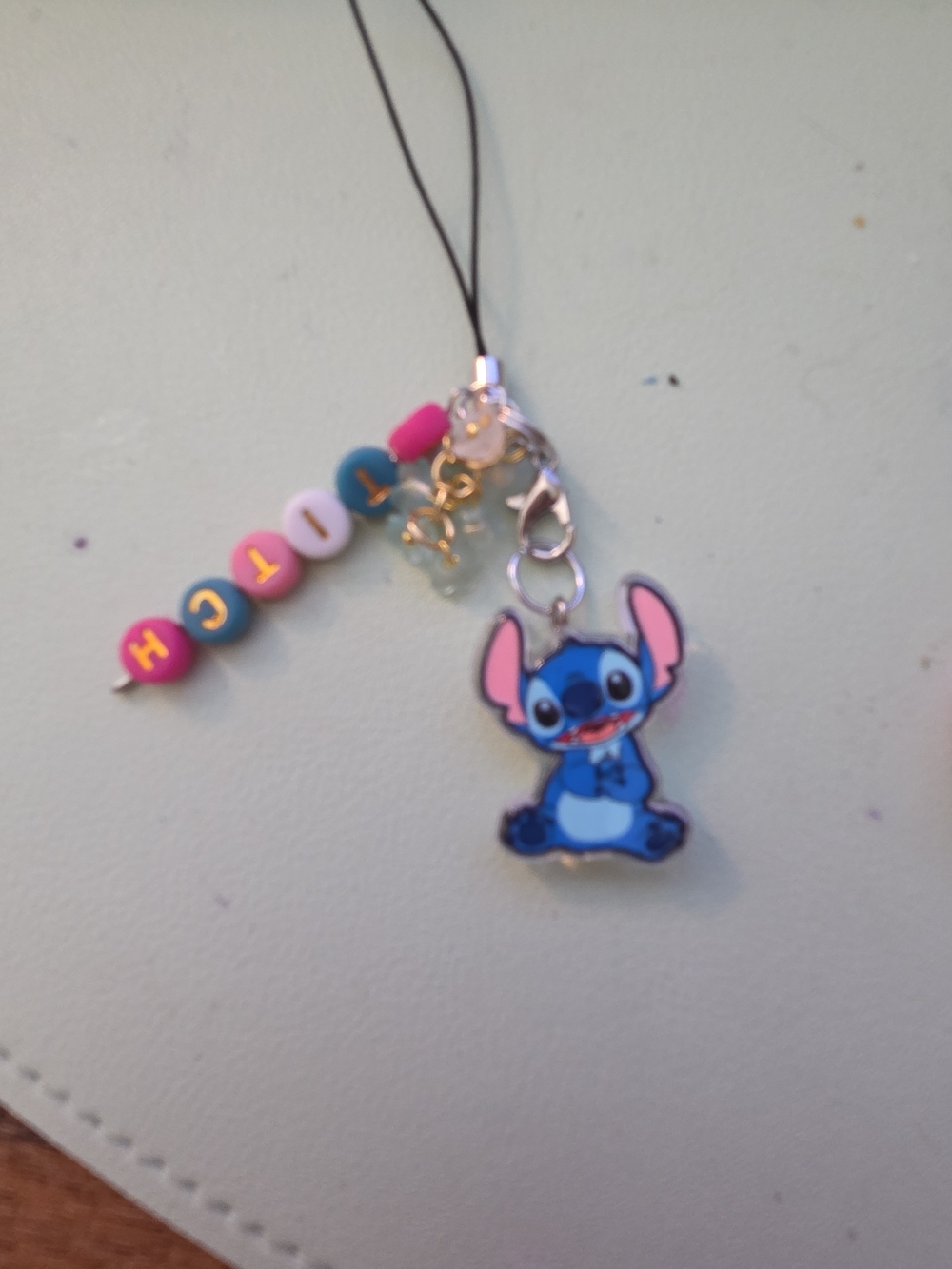 Hand Crafted Stitch Phone Charm